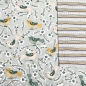 Preview: Baumwolle | SWEET BIRDS brushed | Hellgrau